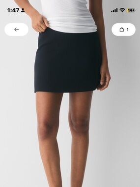 Wilfred Black Crepettes Mini Skirt